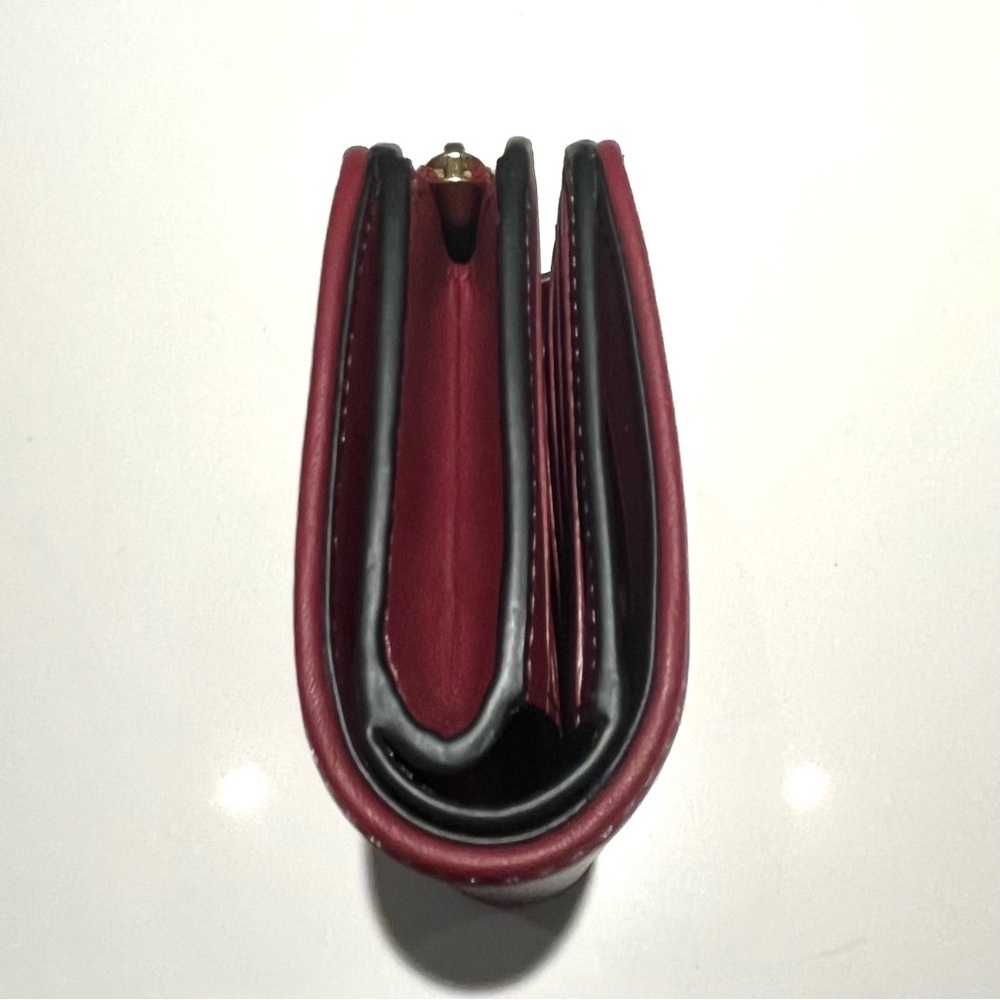 Coach Tabby Cherry Leather Wallet with Gold Clasp - Picture 4 of 13